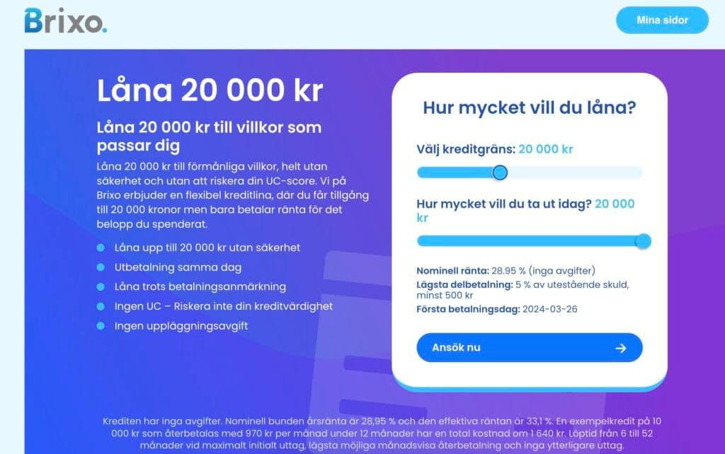 Låna 20 000 kr utan UC