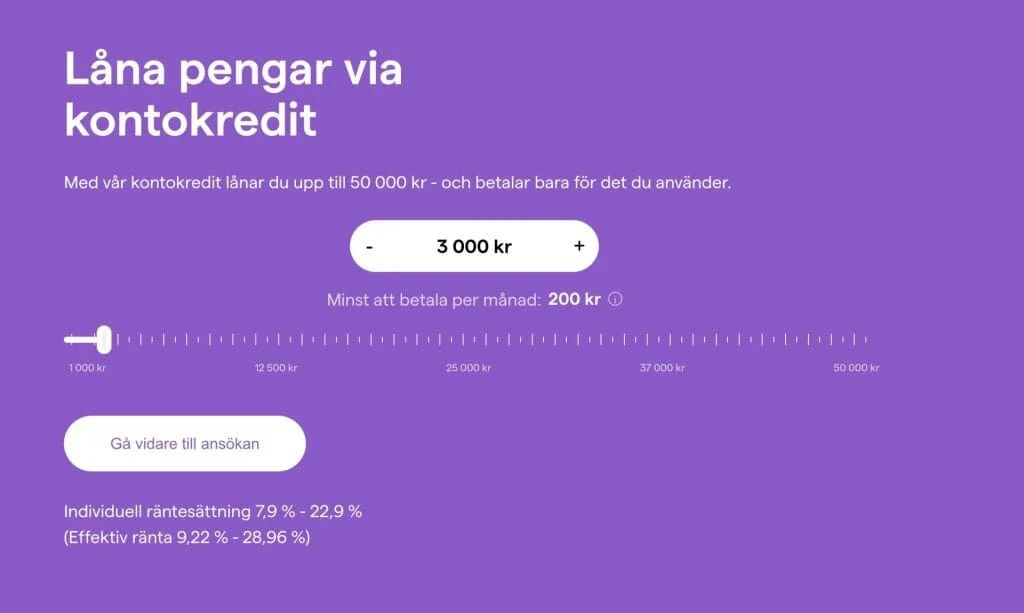 Northmill bank låneansökan 3000 kr