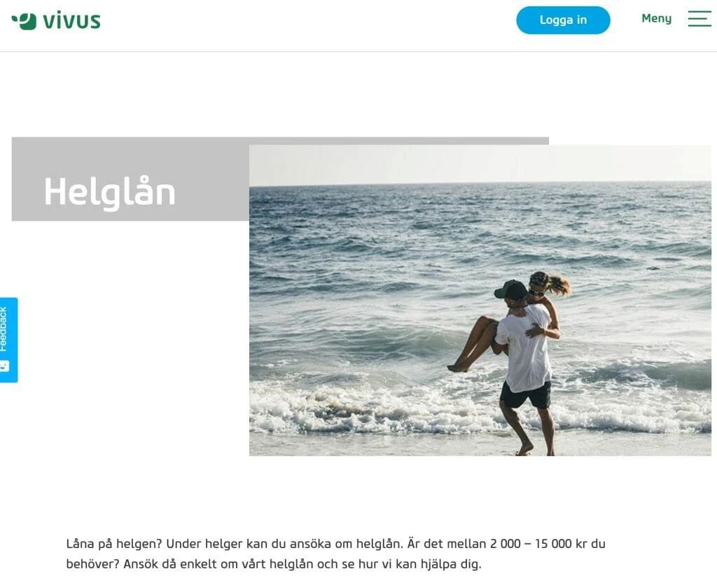 Snabblån på helgen med Vivus