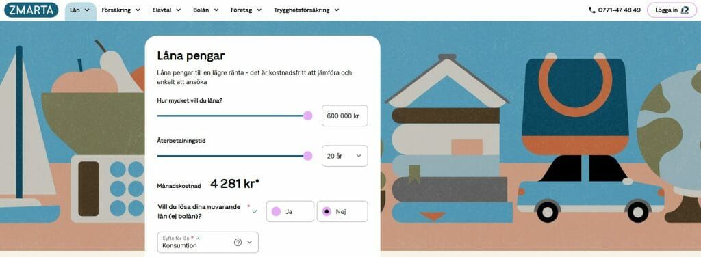 Zmarta erbjuder lån med e-faktura