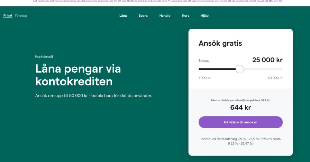 sms lån låg ränta